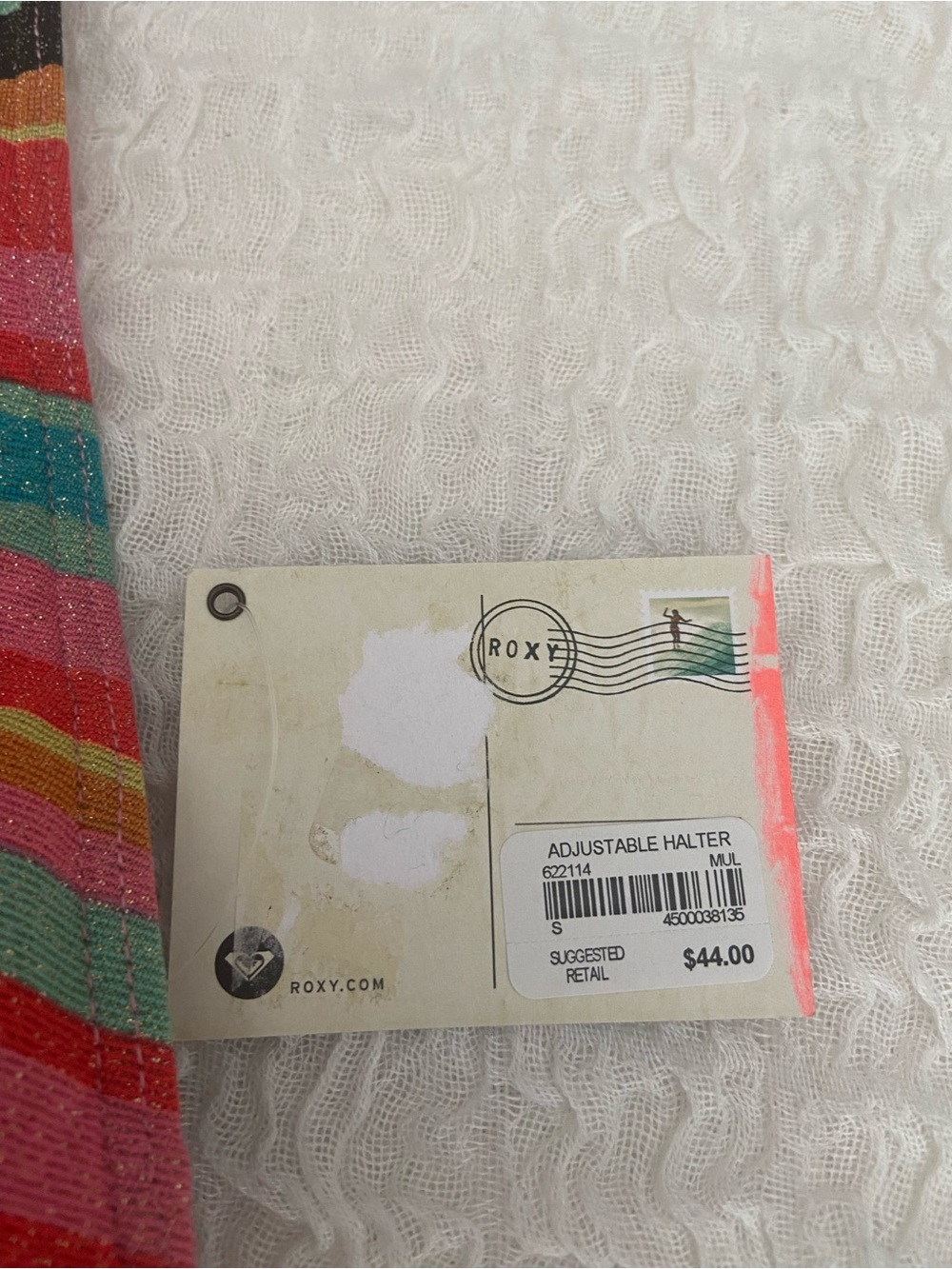 NWT ROXY SHIMMER STRIPE BIKINI SIZE SMALL/MEDIUM - Picture 5 of 10